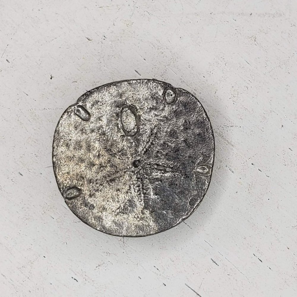 Metzke Pewter Sand Dollar Magnet Fridge Kitchen 1979